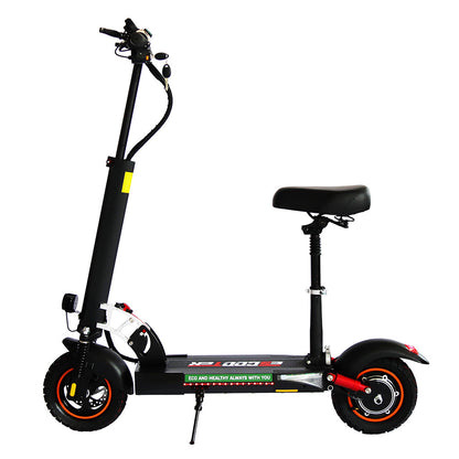 Emanba V-L10 800W 10" Off-Road Electric Scooter 45km/h 48V 13Ah Foldable Commuter with Front & Rear Suspension