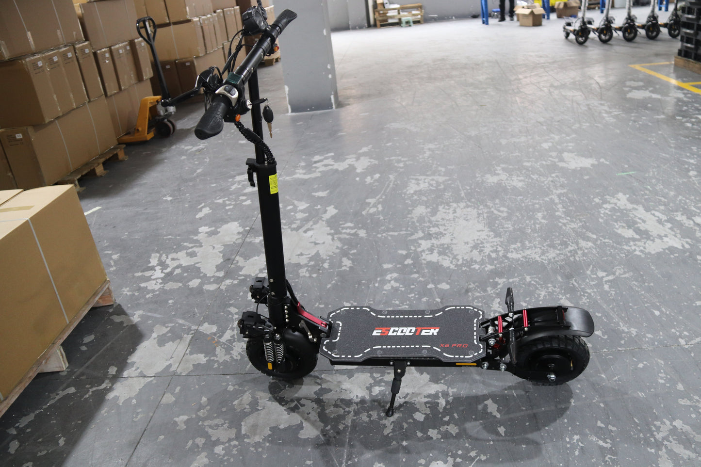 Emanba V-X6 PRO 2400W Dual Motor 10" Off-Road Electric Scooter 60km/h 48V 21Ah Foldable Commuter with Front+Rear Suspension