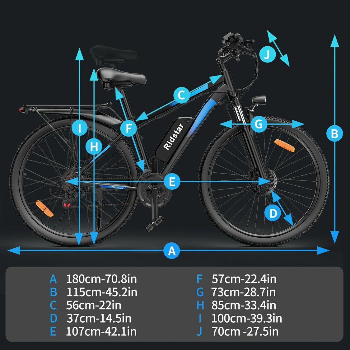 RIDSTAR S29 Pro 29" Electric Mountain Bike 1000W Motor 48V 21Ah Battery