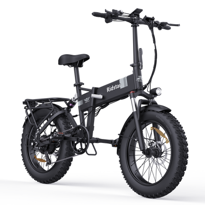 RIDSTAR H20 1000W Fat Tire Foldable Electric Bike – 48V 15Ah Battery, 35-80km Range, Dual Disc Brakes, Full Suspension