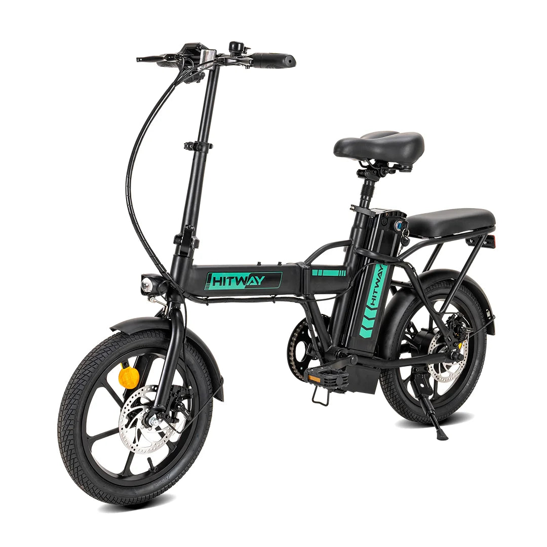 Hitway BK5S 2025 Version 250W 16" Foldable Electric Bike 36V 10.4Ah Battery Long Range Commuter E-Bike