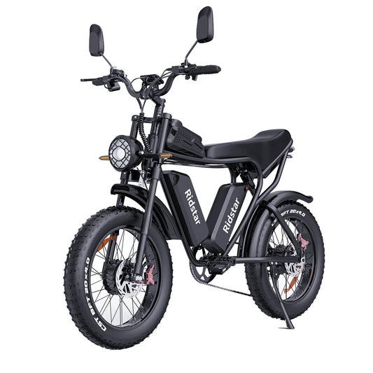Ridstar Q20 Pro - 2000W Dual Motor E-Bike, 52V 40AH Battery, 20" Fat Tires, Dual Suspension