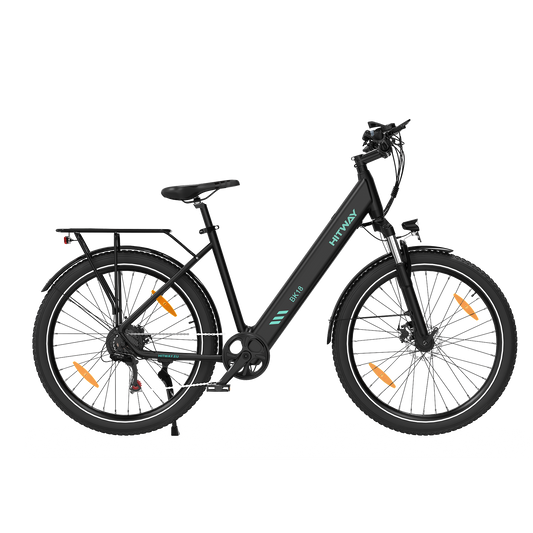 Hitway BK18 2025 Version 250W 27.5" Electric Trekking Bike 36V 12Ah Battery Hybrid Touring E-Bike