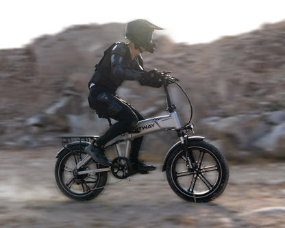 Hitway BK36 2025 Version 250W 20" Fat Tire Foldable Electric Bike 48V 10.4Ah Battery All-Terrain City Explorer