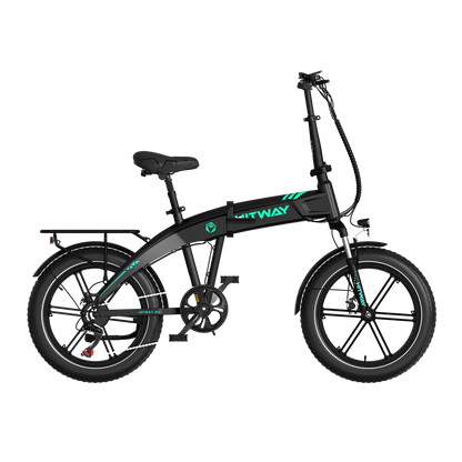 Hitway BK36 2025 Version 250W 20" Fat Tire Foldable Electric Bike 48V 10.4Ah Battery All-Terrain City Explorer