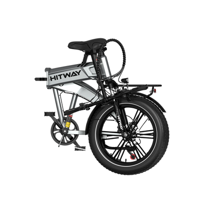 Hitway BK36 2025 Version 250W 20" Fat Tire Foldable Electric Bike 48V 10.4Ah Battery All-Terrain City Explorer