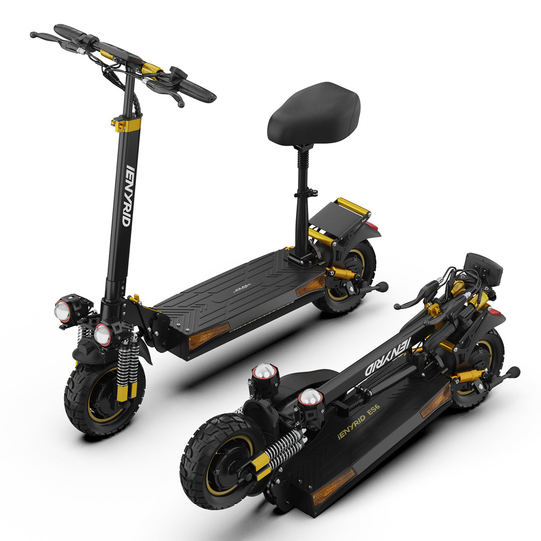 iENYRID ES6 2000W Dual Motor Electric Scooter, 48V 20.8Ah Battery, Off-Road Pneumatic Tires, Top Speed 34Mph, Range 34Miles