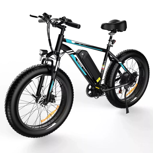 Hitway BK15 4.0 2025 Version 250W 26" Fat Tire Electric Mountain Bike 48V 15Ah Battery Rugged Terrain E-Bike
