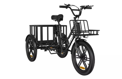 Hitway EGO 03 2025 Version 250W 20" Electric Cargo Trike Tricycle 36V 18Ah Battery Heavy-Duty Delivery & Utility E-Bike