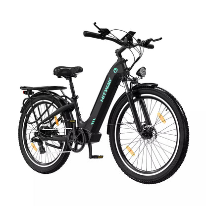 Hitway BK16 2025 Version 250W 26" Fat Tire City Cruiser E-Bike 48V 18Ah Battery Step-Through Comfort Ride