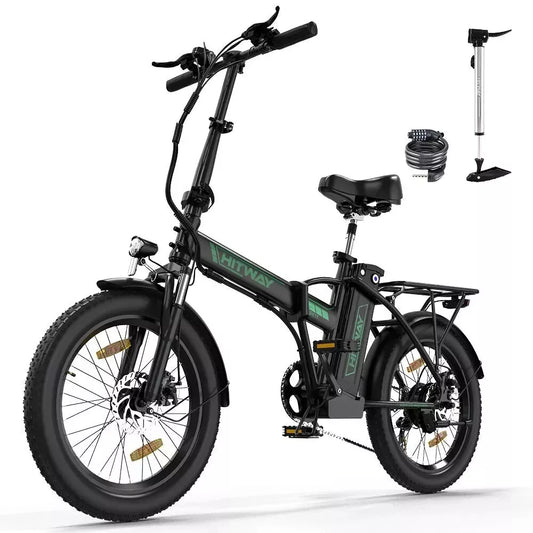 Hitway BK11 2025 Version 250W 20" Foldable Electric Bike 36V 12Ah Battery Compact Step-Through Commuter E-Bike