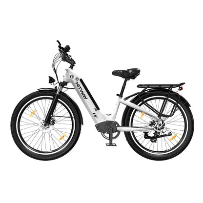 Hitway BK16 2025 Version 250W 26" Fat Tire City Cruiser E-Bike 48V 18Ah Battery Step-Through Comfort Ride
