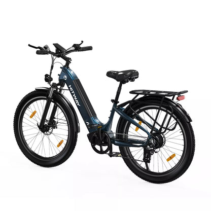 Hitway BK16 2025 Version 250W 26" Fat Tire City Cruiser E-Bike 48V 18Ah Battery Step-Through Comfort Ride